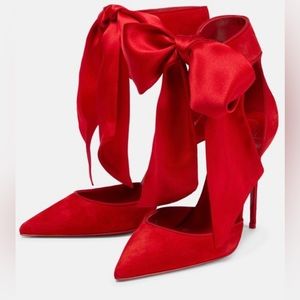 NEW Christian Louboutin Women's Red Torrida Suede Pumps